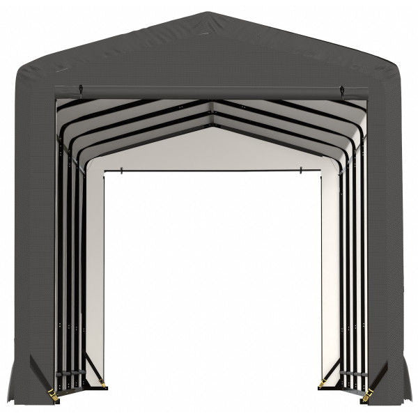 ShelterLogic ShelterTube Wind and Snow-Load Rated Garage, 10 ft. Wide Gray