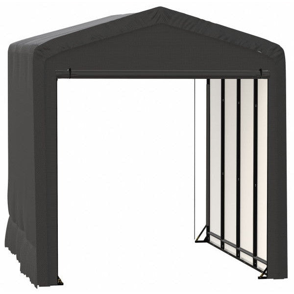 ShelterLogic ShelterTube Wind and Snow-Load Rated Garage, 14 ft. Wide Gray