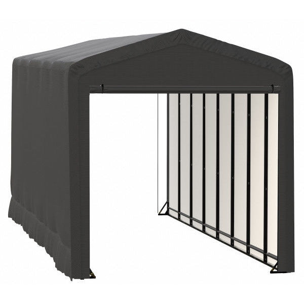 ShelterLogic ShelterTube Wind and Snow-Load Rated Garage, 14 ft. Wide Gray