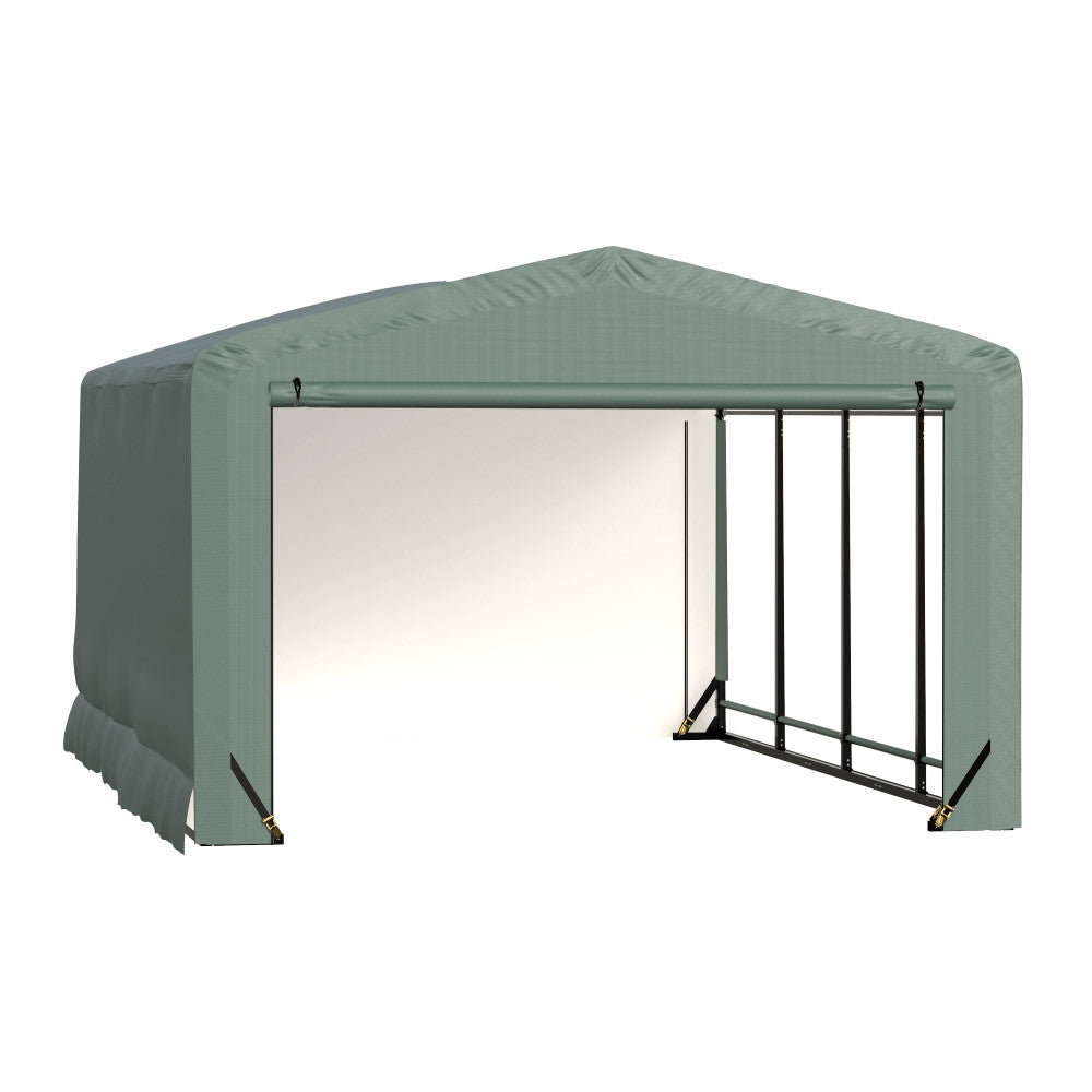 ShelterLogic ShelterTube Wind and Snow-Load Rated Garage, 12 ft. Wide Green
