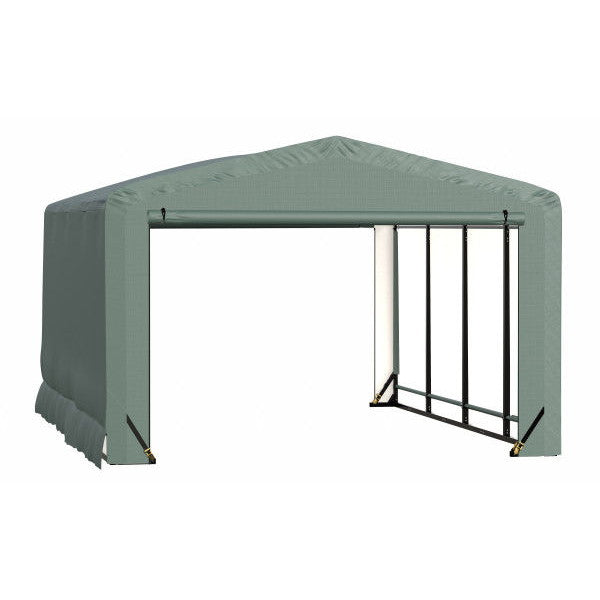 ShelterLogic ShelterTube Wind and Snow-Load Rated Garage, 12 ft. Wide Green