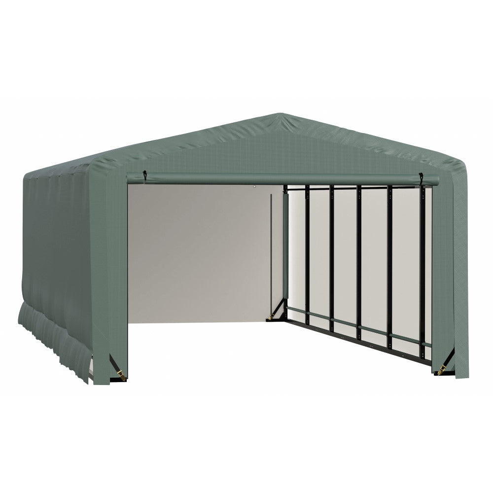 ShelterLogic ShelterTube Wind and Snow-Load Rated Garage, 12 ft. Wide Green