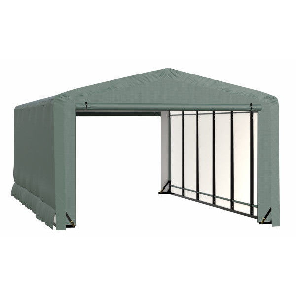 ShelterLogic ShelterTube Wind and Snow-Load Rated Garage, 12 ft. Wide Green