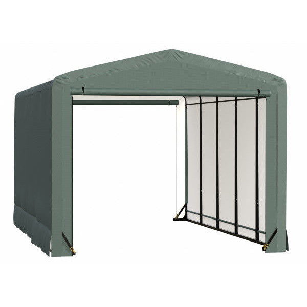 ShelterLogic ShelterTube Wind and Snow-Load Rated Garage, 12 ft. Wide Green
