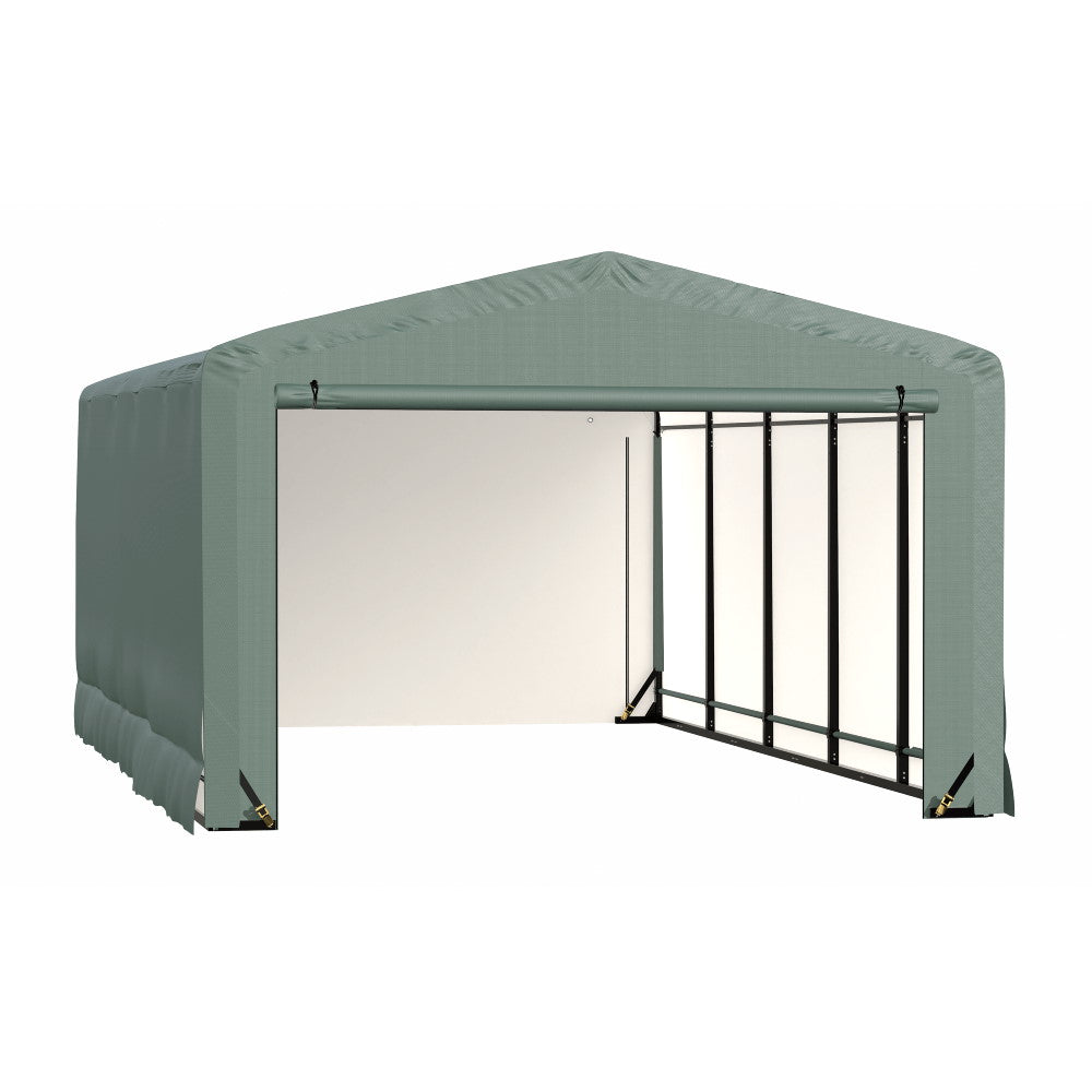 ShelterLogic ShelterTube Wind and Snow-Load Rated Garage, 12 ft. Wide Green