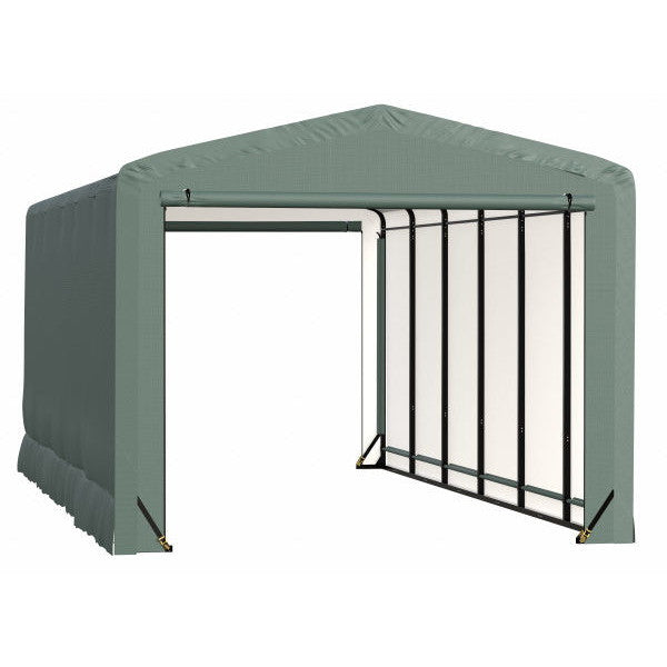 ShelterLogic ShelterTube Wind and Snow-Load Rated Garage, 12 ft. Wide Green