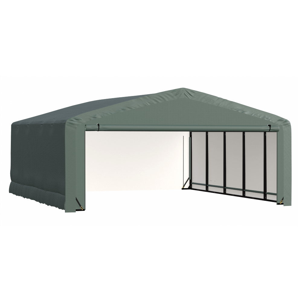 ShelterLogic ShelterTube Wind and Snow-Load Rated Garage, 20 ft. Wide  Green