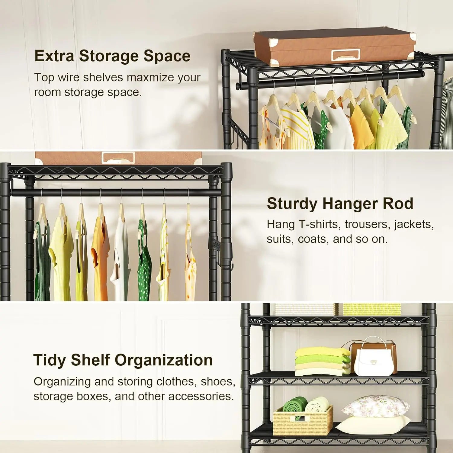 Ulif E1 Heavy-Duty Closet Garment Rack