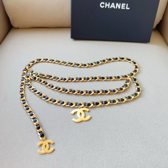 Chanel Chain Belt Metallic Leather