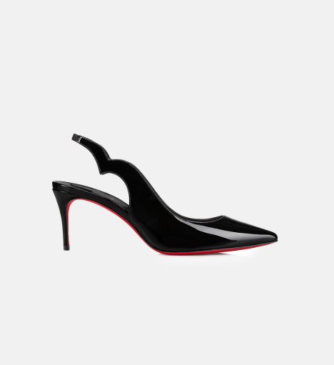 CL Hot Chick Sling 70 Mm Sling Back Pumps Patent Leather Black