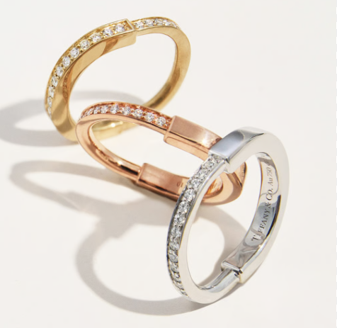 TIFFANY LOCK RING DIAMOND PAVED