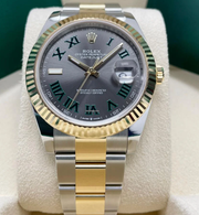 Rolex Datejust 41mm Wimbledon Roman Dial Oyster