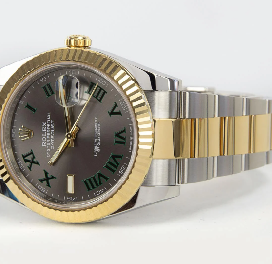 Rolex Datejust 41mm Wimbledon Roman Dial Oyster