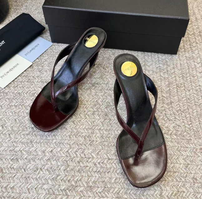 YSL 2026 Sue Thong Mule 80mm Leather