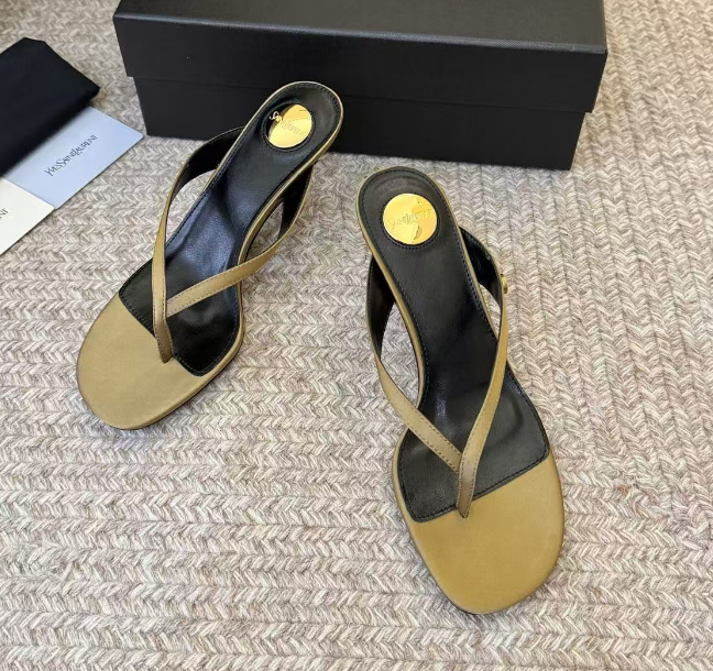 YSL 2026 Sue Thong Mule 80mm Leather