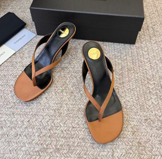 YSL 2026 Sue Thong Mule 80mm Leather