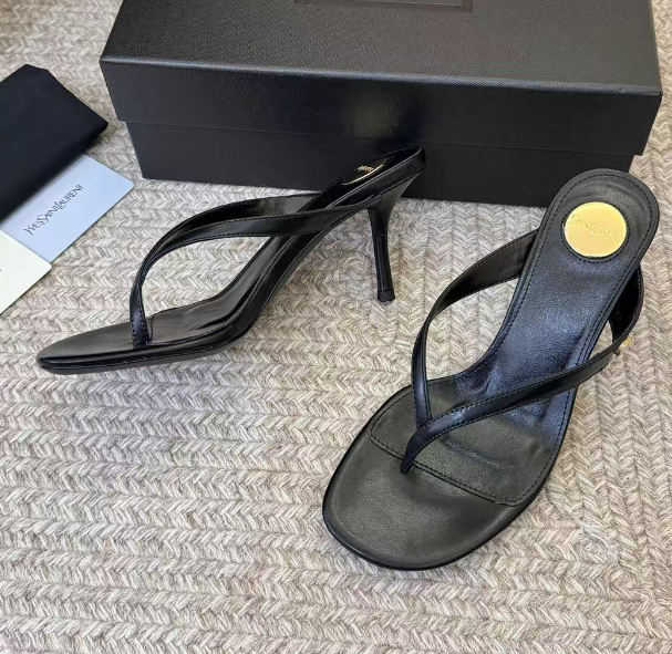 YSL 2026 Sue Thong Mule 80mm Leather