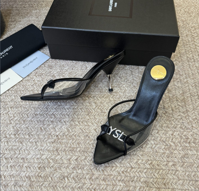 YSL 2026 Jerry Mule 80mm TPU Leather