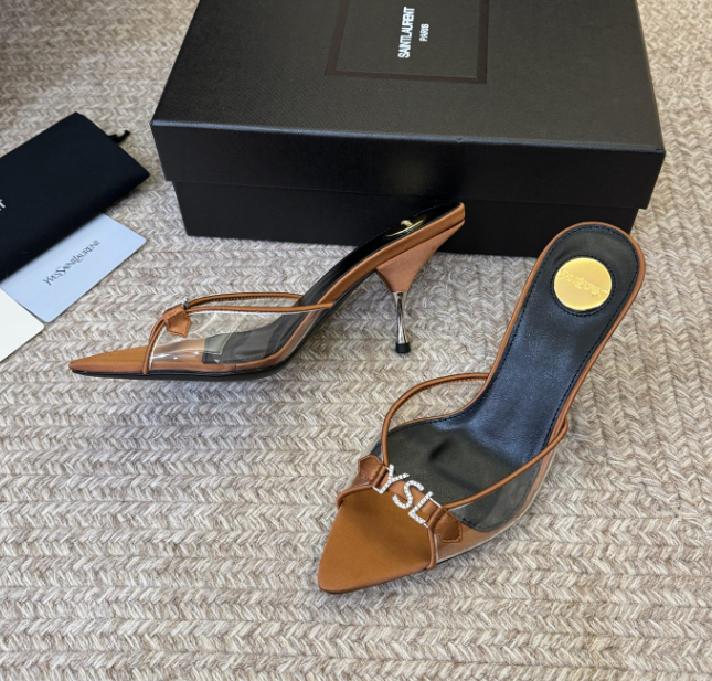 YSL 2026 Jerry Mule 80mm TPU Leather