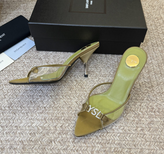 YSL 2026 Jerry Mule 80mm TPU Leather