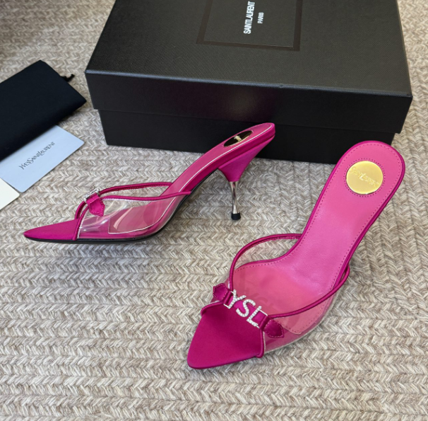 YSL 2026 Jerry Mule 80mm TPU Leather