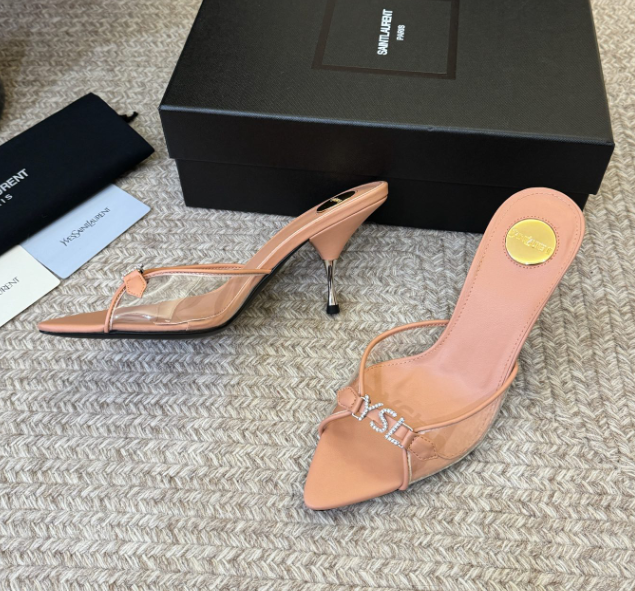 YSL 2026 Jerry Mule 80mm TPU Leather