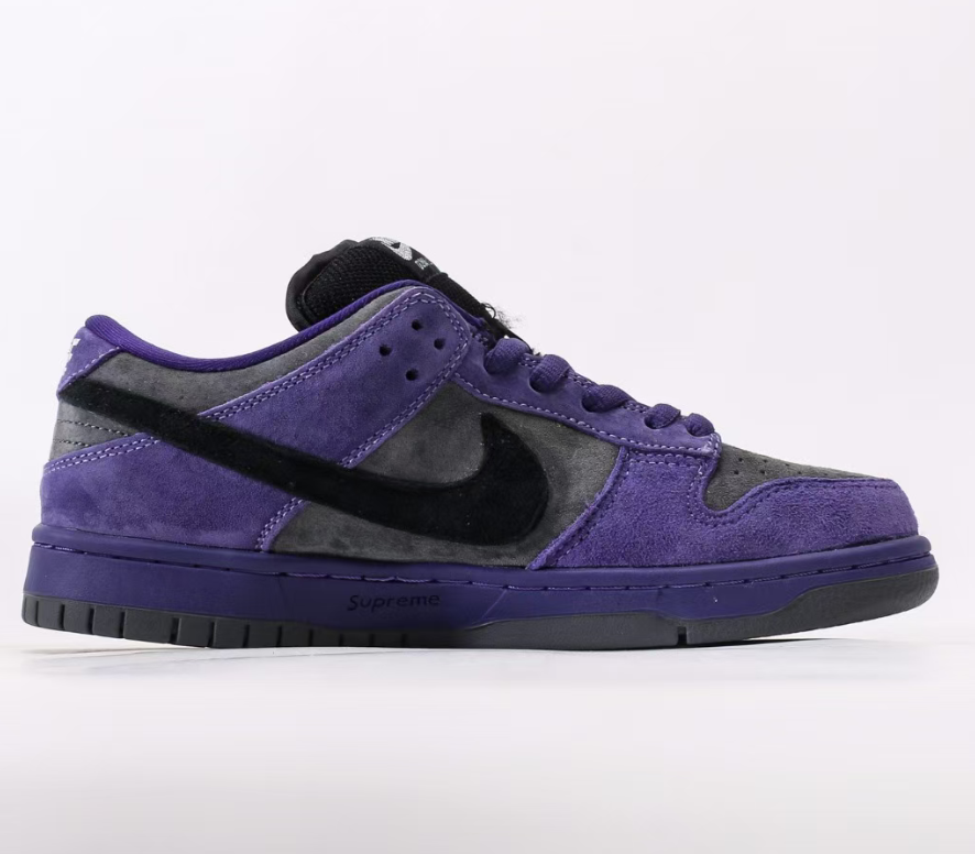 Nike SB Dunk Low x Supreme Purple Black Suede