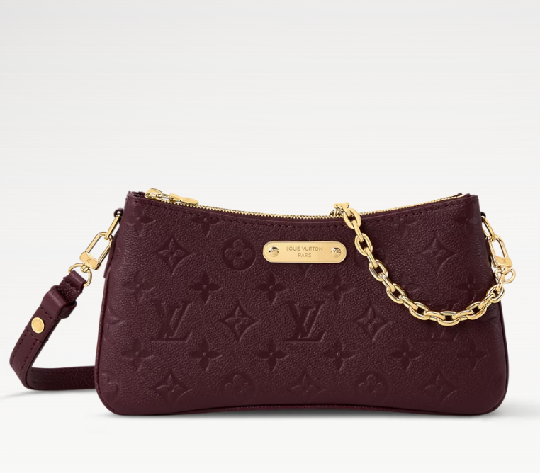 LV 2026 Liv Pochette Bag Burgundy 24.5cm Cowhide