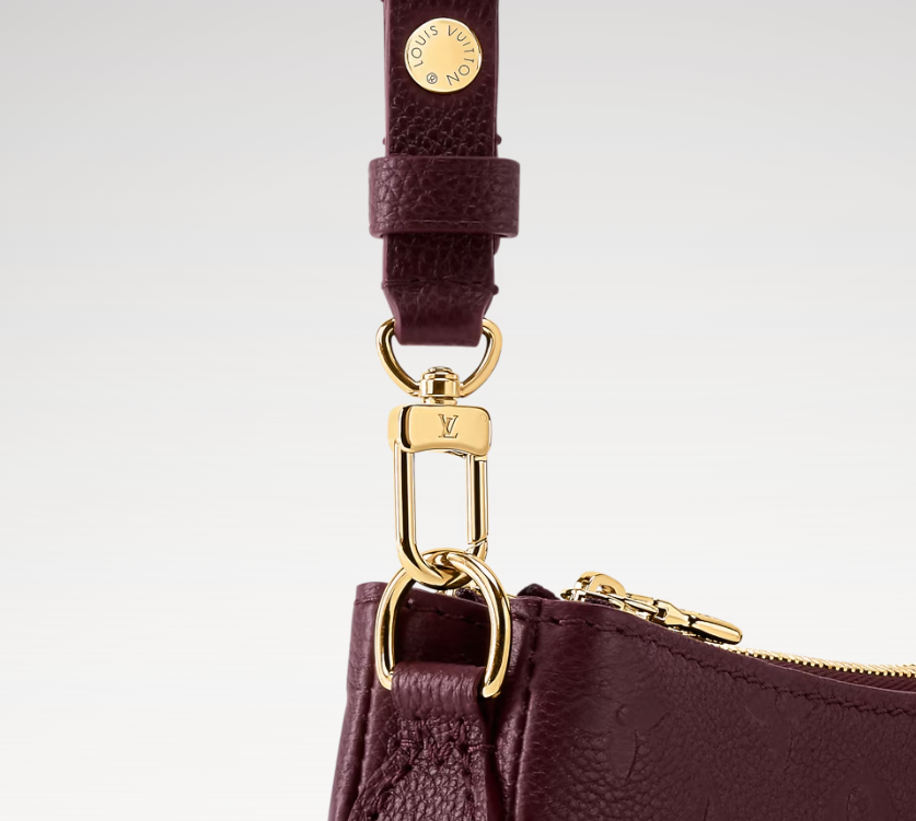 LV 2026 Liv Pochette Bag Burgundy 24.5cm Cowhide