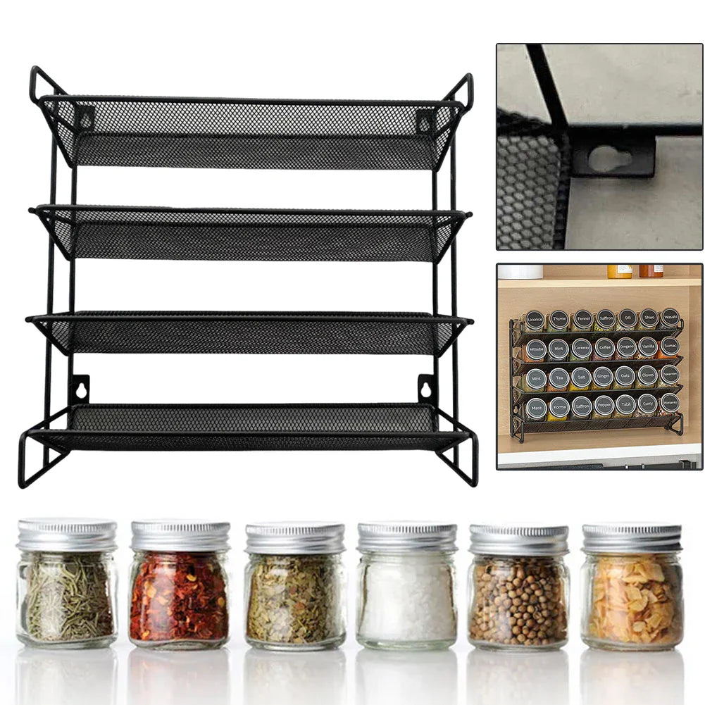 SpiceMaster™ 4-Tier Wall-Mounted Spice Rack