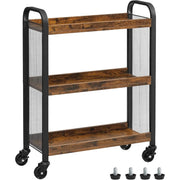 3 Tier Narrow Rolling Storage Cart