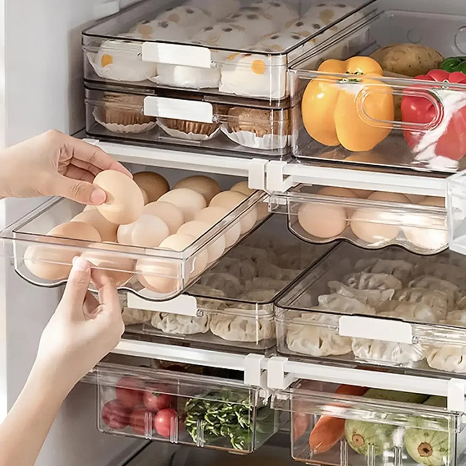SmartStack™ Egg Storage Bin – Space-Saving Refrigerator Organizer