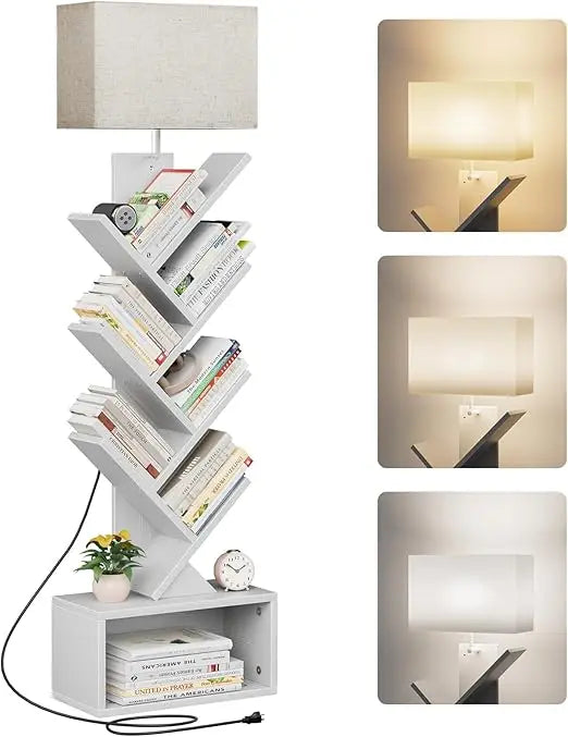 TreeTower™ 6-Tier Bookshelf – Modern Floor-Standing Book Organizer