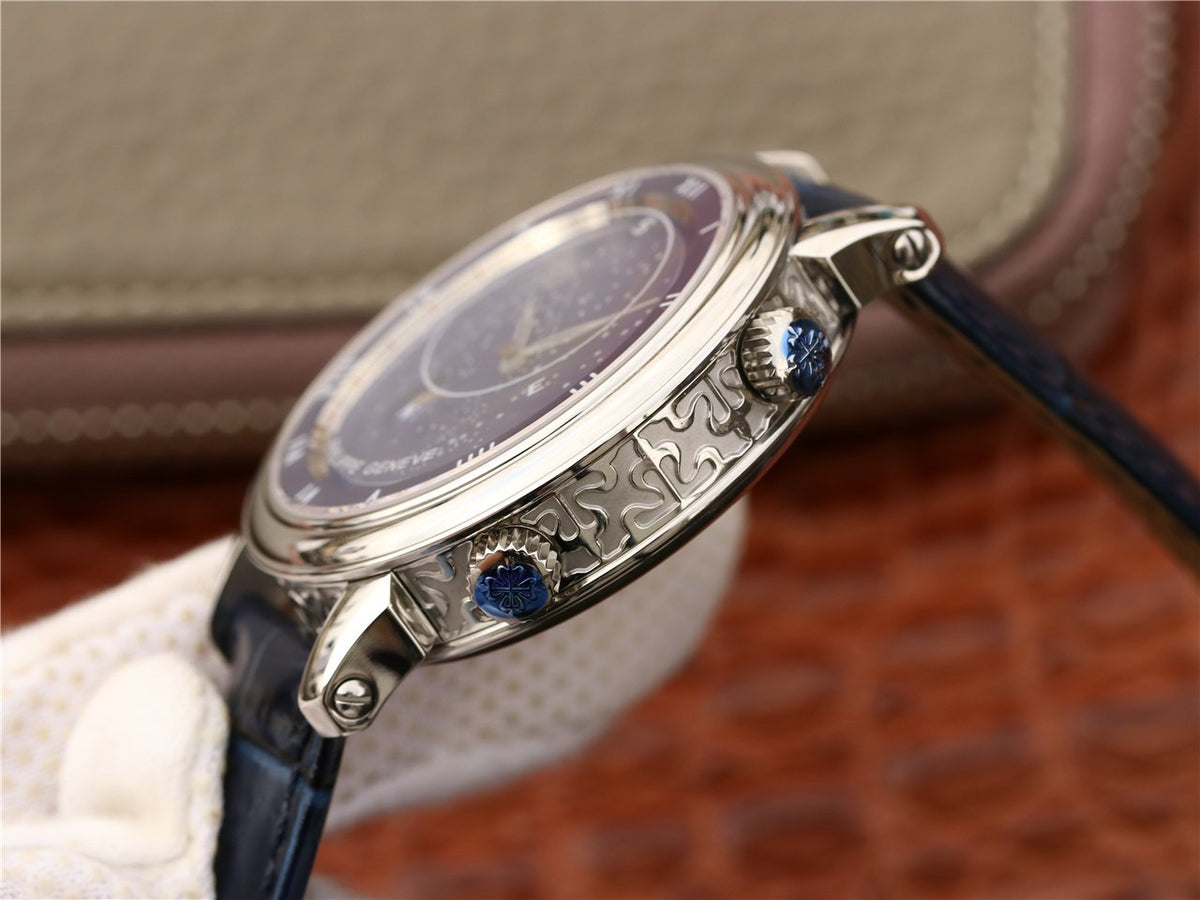 PATEK CELESTIAL SKY MOON WHITE GOLD 43MM BLUE DIAL