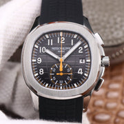 PATEK AQUANAUT CHRONOGRAPH STAINLESS STEEL BLACK STRAP