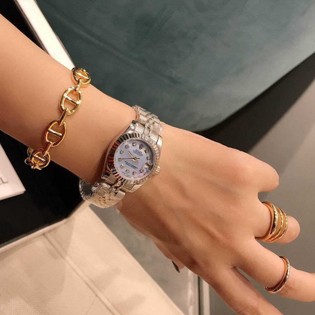 DATE JUST 28MM DIAMOND STUDDED