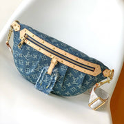 LV High-rise Bumbag Denim Blue Montage-coated Canvas