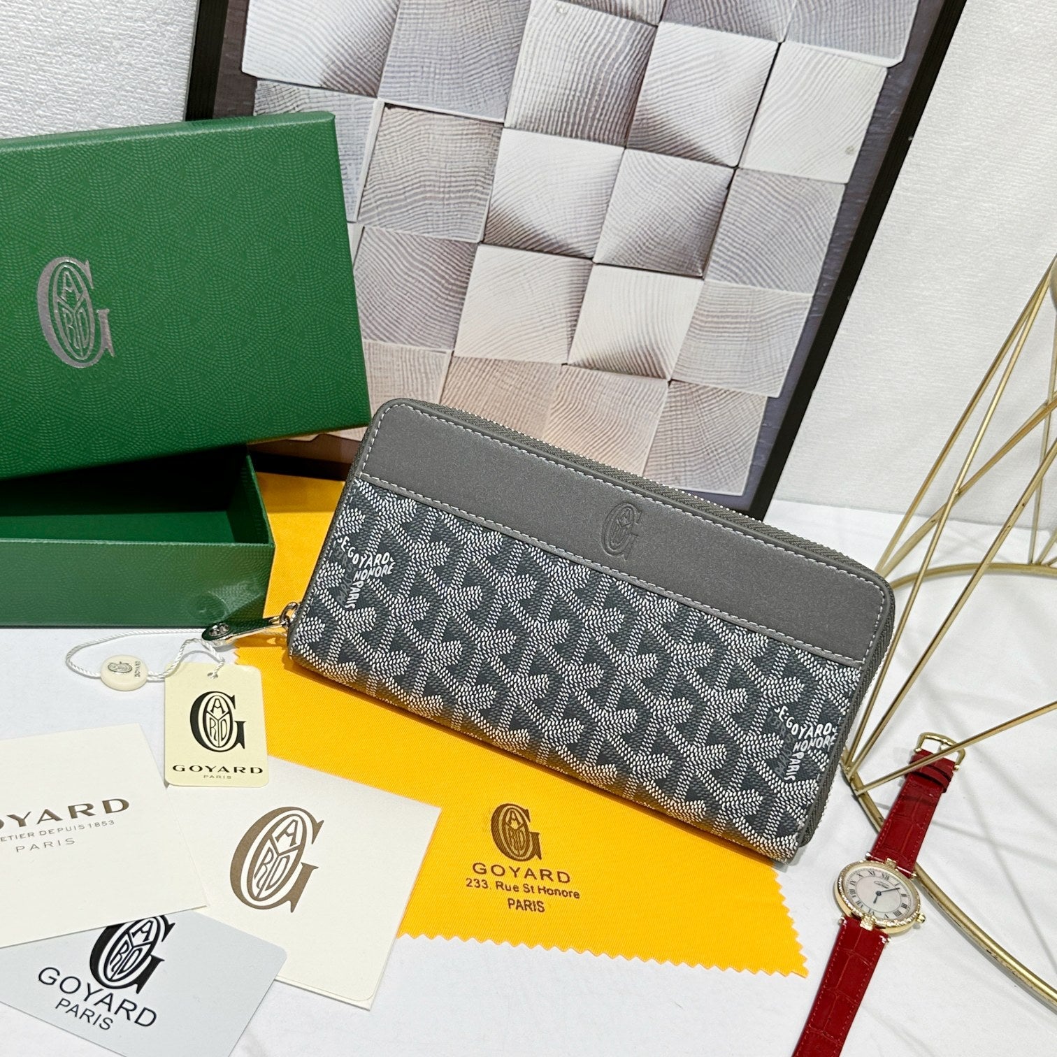 Goyard 2026 Mattignon Large Wallet 20cm Cowhide Canvas 138392