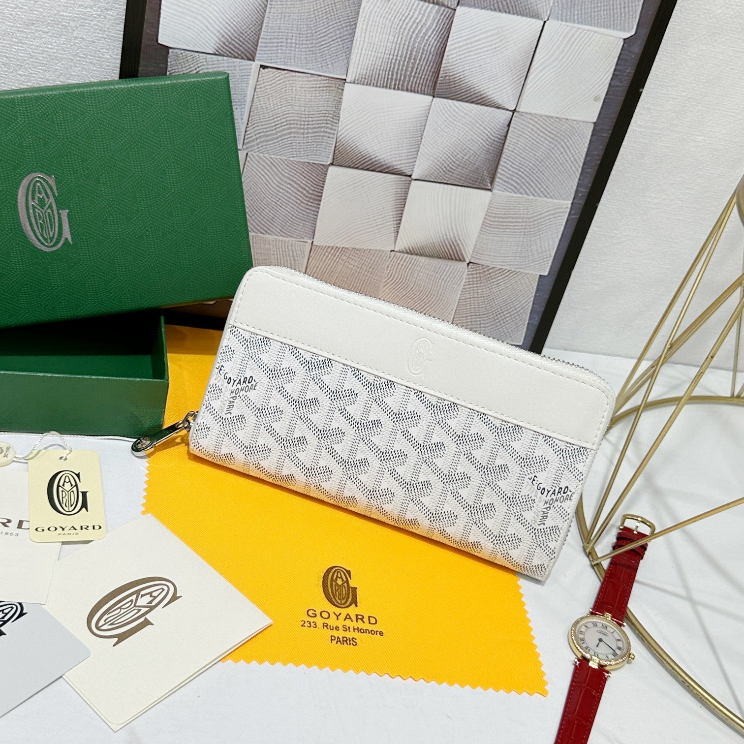 Goyard 2026 Mattignon Large Wallet 20cm Cowhide Canvas 138392