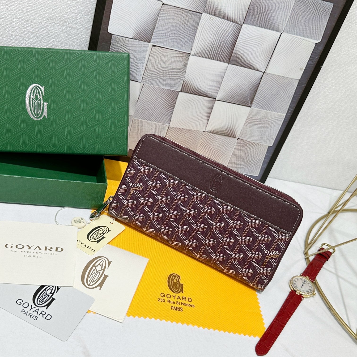 Goyard 2026 Mattignon Large Wallet 20cm Cowhide Canvas 138392