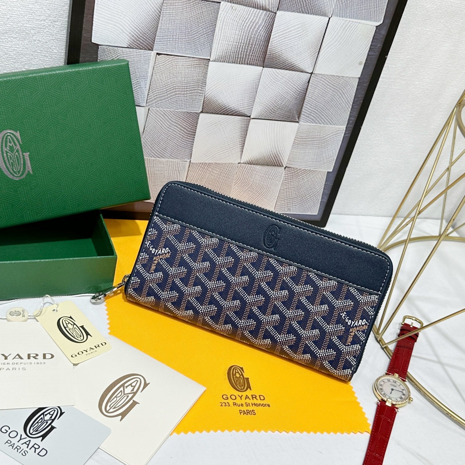Goyard 2026 Mattignon Large Wallet 20cm Cowhide Canvas 138392
