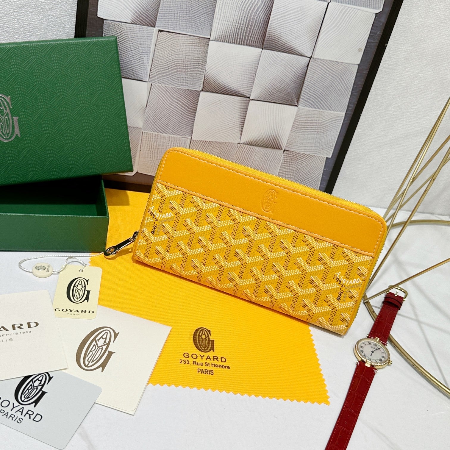 Goyard 2026 Mattignon Large Wallet 20cm Cowhide Canvas 138392