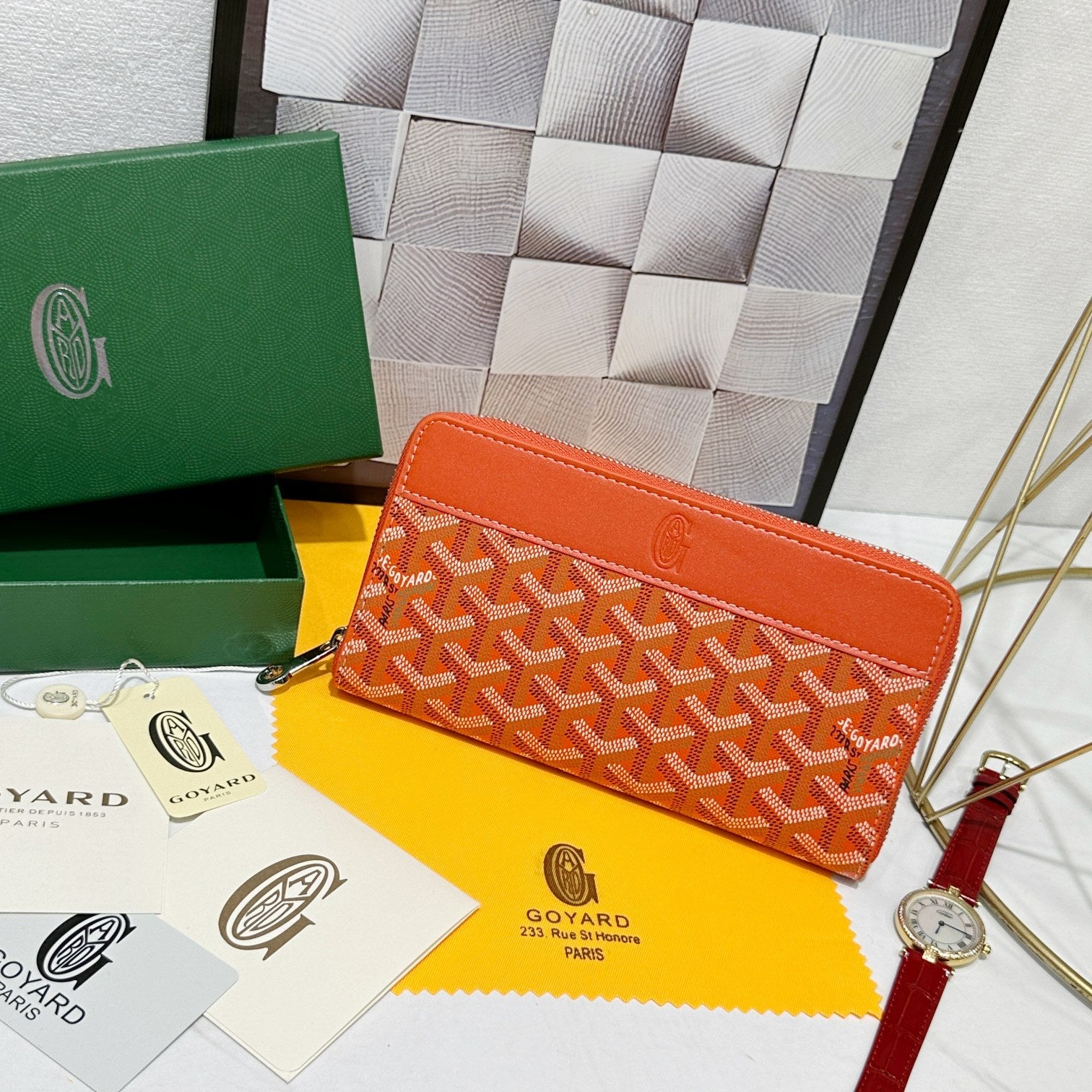 Goyard 2026 Mattignon Large Wallet 20cm Cowhide Canvas 138392