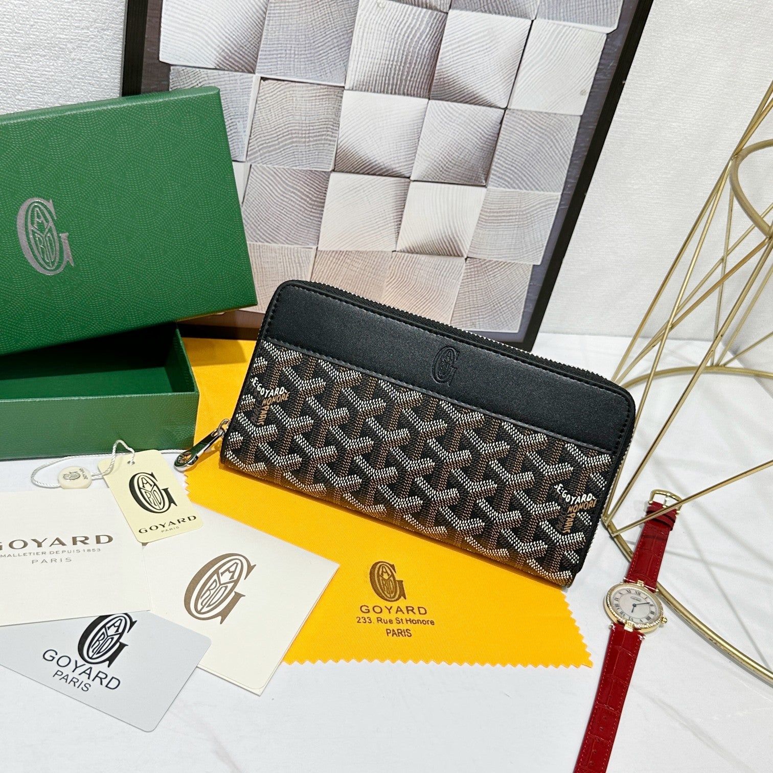 Goyard 2026 Mattignon Large Wallet 20cm Cowhide Canvas 138392