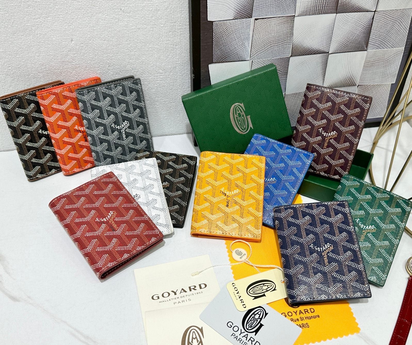 Goyard 2026 Saint-Marc Card Holder 10.7cm Cowhide Canvas 138404