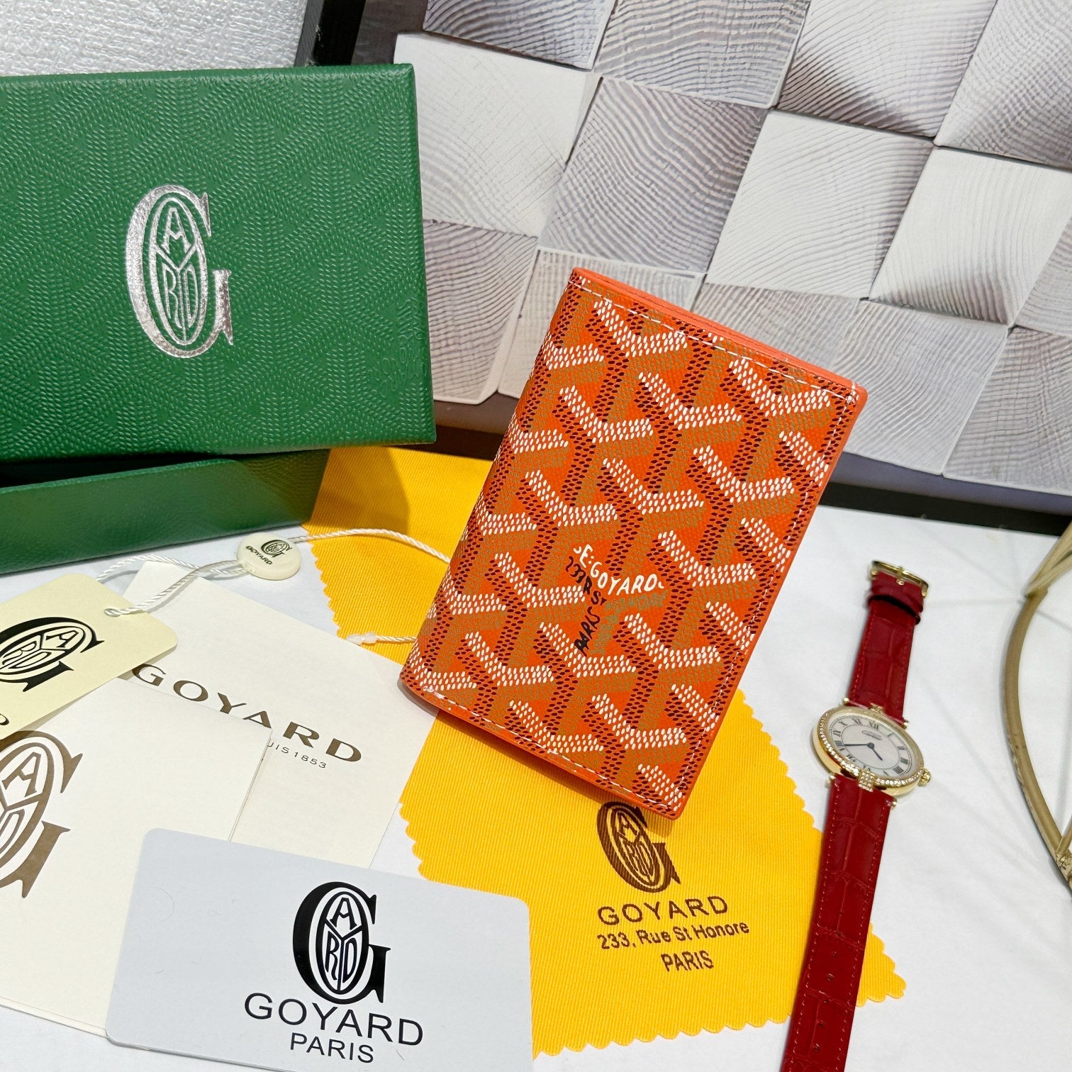 Goyard 2026 Saint-Pierre Card Wallet 11cm Cowhide Canvas 138416