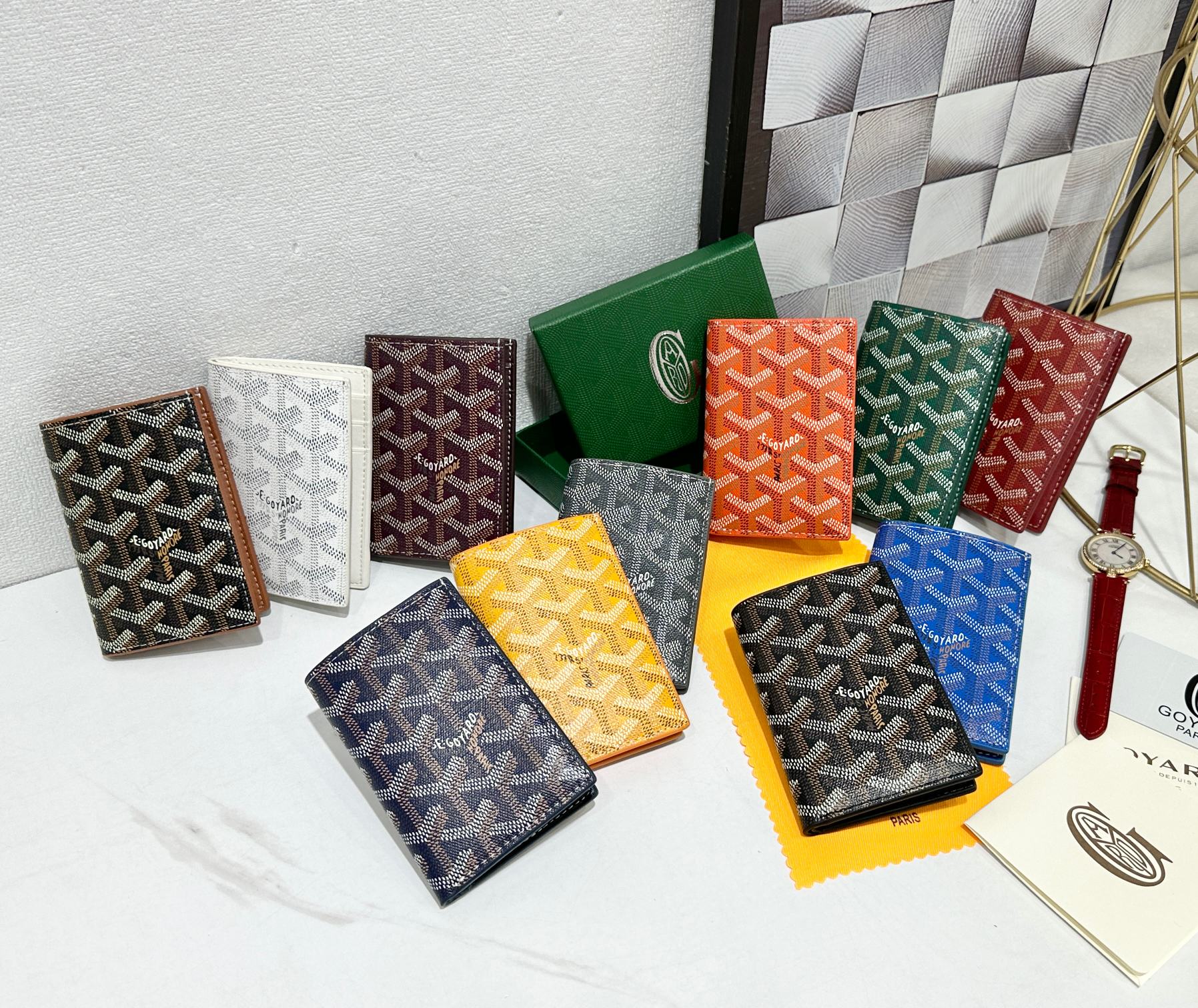 Goyard 2026 Saint-Pierre Card Wallet 11cm Cowhide Canvas 138416