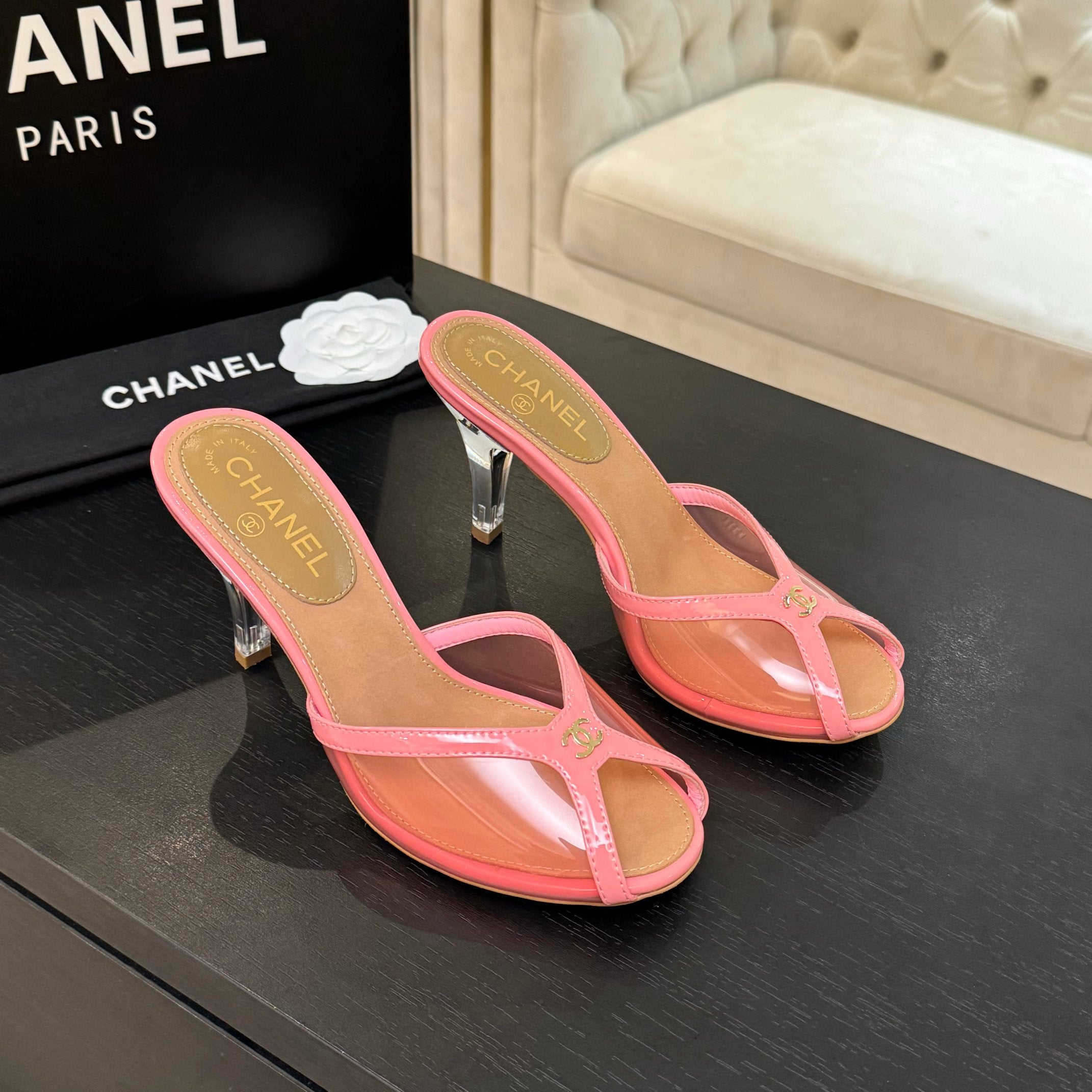 Chanel 2026 Mule Sandal 70mm Suede Leather 671441