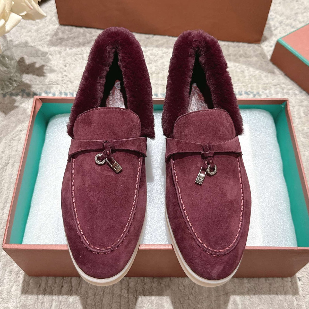 Loro Piana 2026 Summer Charms Walk Loafers Suede Wool