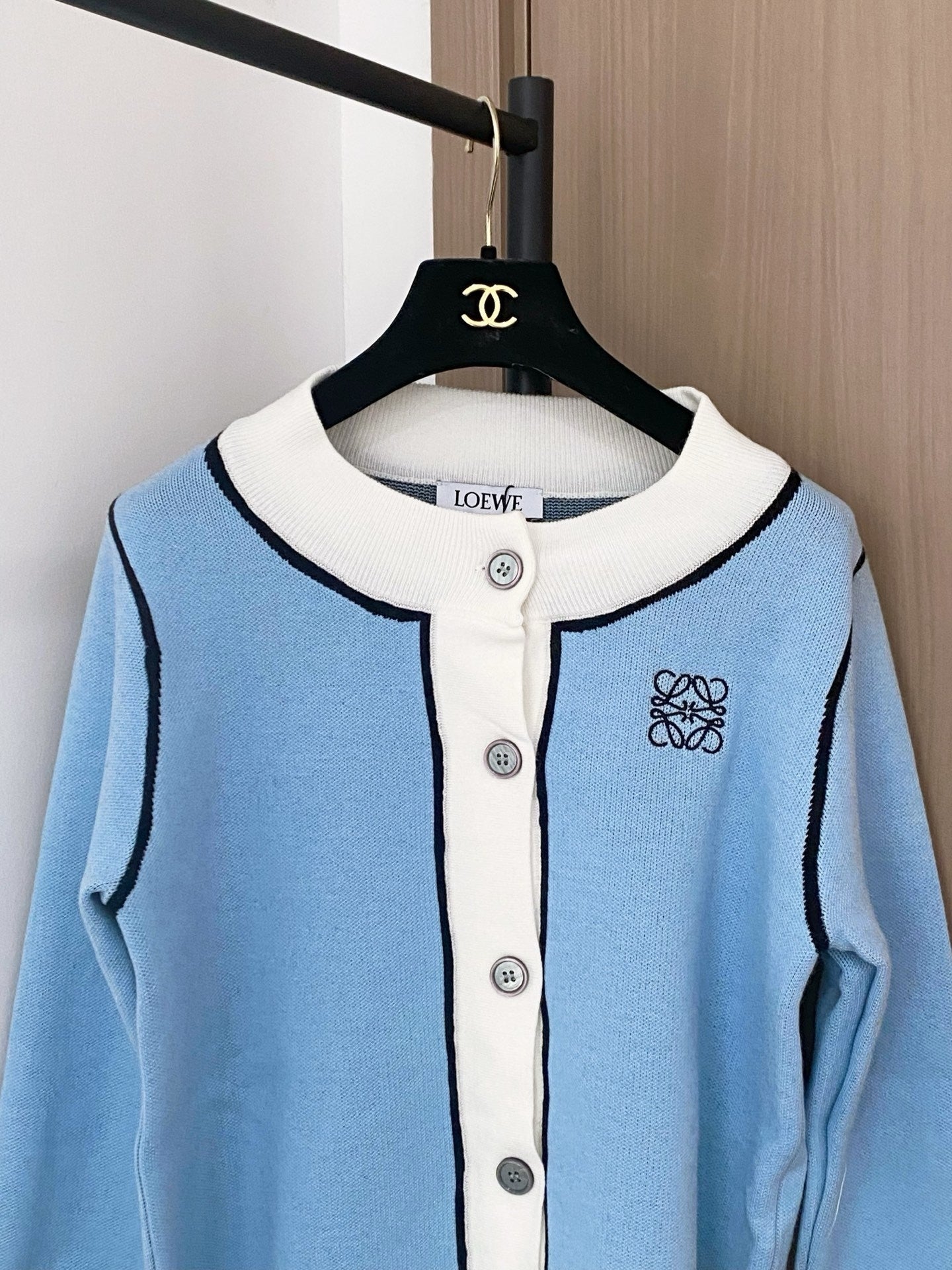 Loewe 2025 Two-tone Cardigan Wool Cashmere 308106